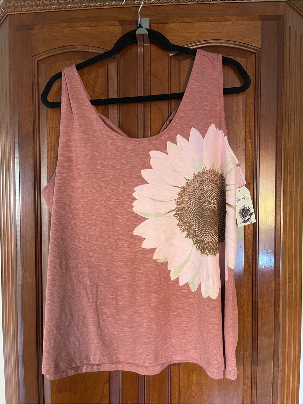 Women's Dusty Rose Sunflower Graphic Tank Top